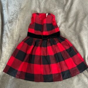 Red and Black Buffalo Plaid Christmas Dress Carters 12m